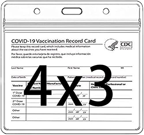 10 חבילה כרטיס מגן 4 איקס 3 סנטימטרים חיסון שיא חיסון כרטיסי מחזיק עמיד למים ברור ויניל פלסטיק שרוול