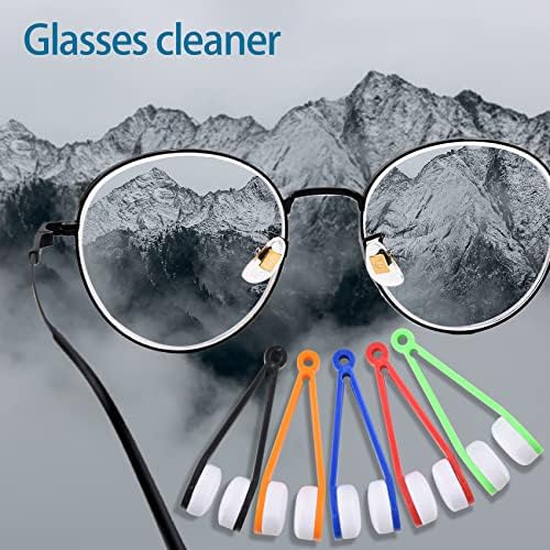 משקפי שמש של מיני משקפי משקפיים, 25 יחידות כוסות עיניים מנקה, משקפי עיניים רכים מנקה, ערכת מברשת