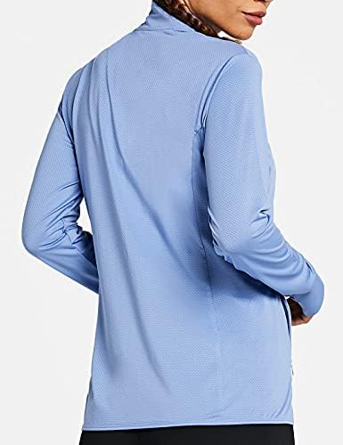 חולצות שרוול ארוך של זוטי נשים UPF 50+ הגנת שמש מלא ז'קט רוכסן UV טיולים קלים לכיסי רוכסן גולף חיצוניים