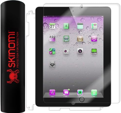 Skinomi גוף מלא מגן עור תואם ל- Apple iPad 2 Techskin כיסוי מלא סרט HD Slue