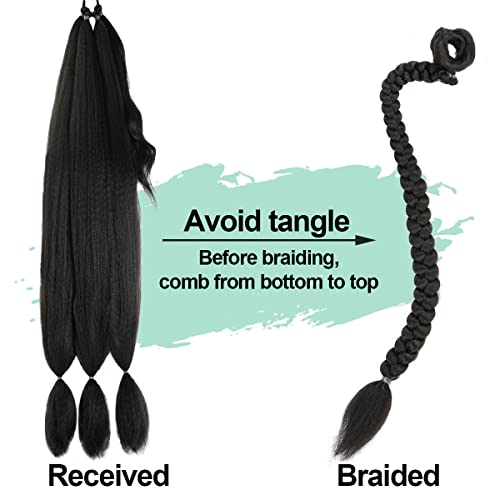 שחור קוקו הארכת ארוך קלוע קוקו הארכת עם שיער עניבת ישר לעטוף סביב שיער הרחבות קוקו 34 אינץ טבעי