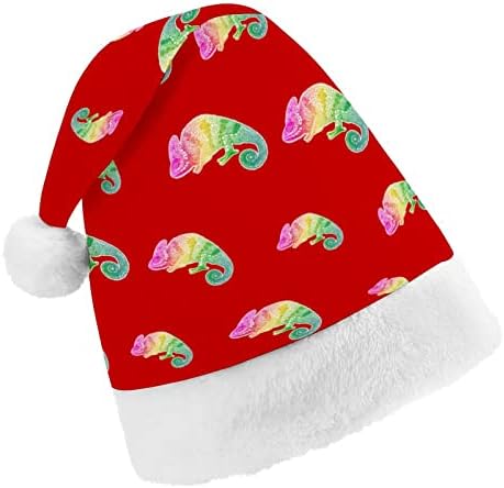 רב צבעוני זיקית חג המולד סנטה כובע עבור אדום חג המולד כובע חג טובות חדש שנה חגיגי ספקי צד