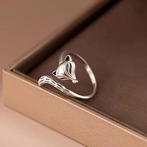 נשים טבעת אופנה S925 סטרלינג תכשיטי אופנה כסף טבעות פתוחות טבעת נישואין מתכווננת לנשים טבעת חרדה