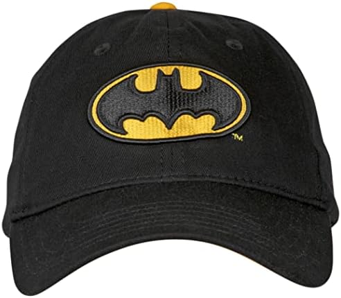 באטמן קלאסי סמל מעוקל ברים מתכוונן אבא כובע שחור
