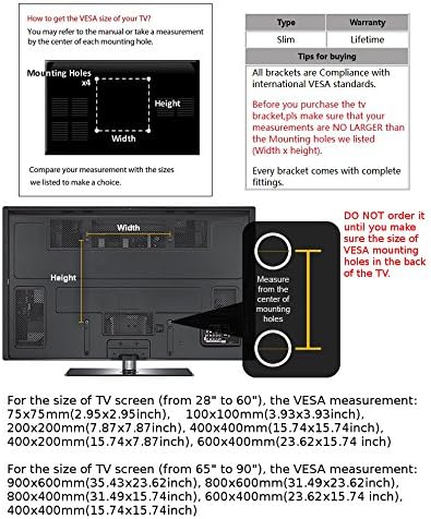 CK Global Global Profile Tilt Tilt TILT Slacket Mountet עם רמת רוח מובנית לדגם LG TV 42 אינץ ':