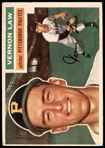 1956 Topps 252 Vern Law Pittsburgh Pirates Pirates
