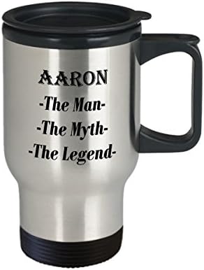 אהרון - האיש המיתוס מתנת ספל קפה מדהים של האגדה - ספל נסיעות 14oz
