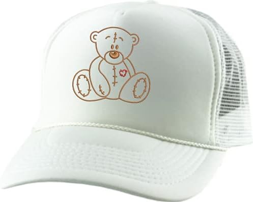 כובע נהג משאית דוב למבוגרים כובע בייסבול רקום לב מתכוונן כובעים חמודים