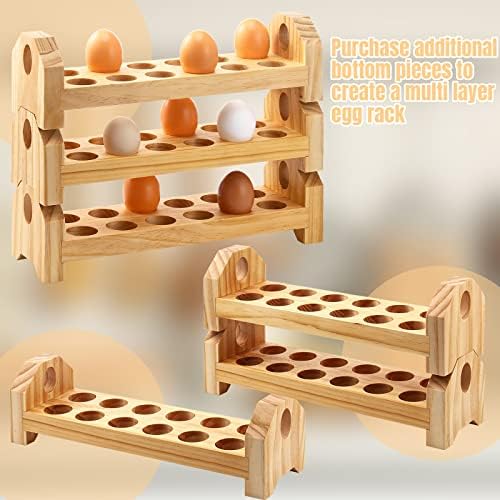 3 יחידות משטח בעל ביצה מעץ 36 חורי ביצה מתלה ביצה הניתן לגיבוב לביצים טריות בית חווה מגש ביצה