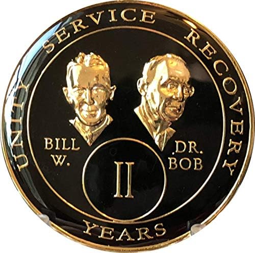 2 שנה מדליון א. א. זהב שחור מצופה מייסדי שלוש צלחות ביל ובוב צ ' יפ השני