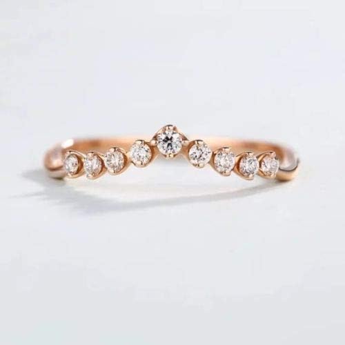 תכסיס פיילין 18 קראט רוז גולדפילד לבן טופז תכשיטי טרנדי נשים חתונה טבעת מתנה גודל5-10