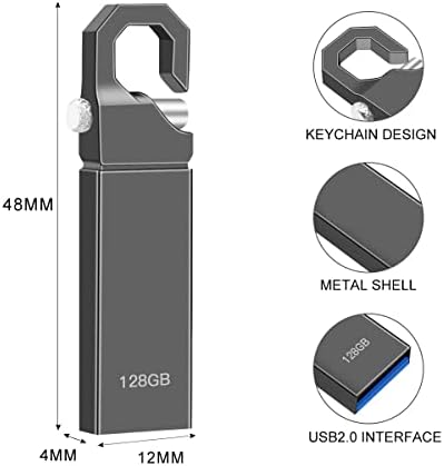128 ג'יגה -בייט כונן הבזק כונן אגודל מהירות גבוהה כונן USB כונן נייד זיכרון עמיד למים כונני הבזק לאחסון חיצוני