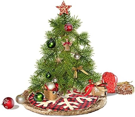 חצאיות עץ חג המולד של Huijie - קישוט קטיפה של פתית שלג משובצת אדומה בית קישוטי בסיס עץ חג המולד,