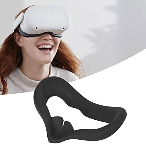 מסכת כיסוי סיליקון של VR פנים, עין הגנה על כיסוי כרית פנים אטום -זיעה כרית כרית רחיצה לאוזניות Oculus