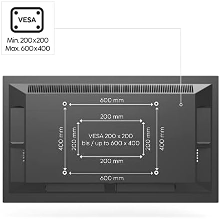 עמדת טלוויזיה של האמה Fullmotion, Vesa עד 600 x 400, שחור