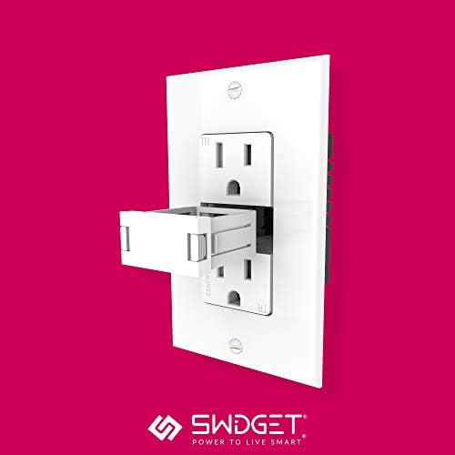 Swidget 15a Outlet - מתג שקע החשמל של תקע חכם לאוטומציה - דורש חוט ניטרלי - תואם לתוספות חכמות של SWIDGET עבור
