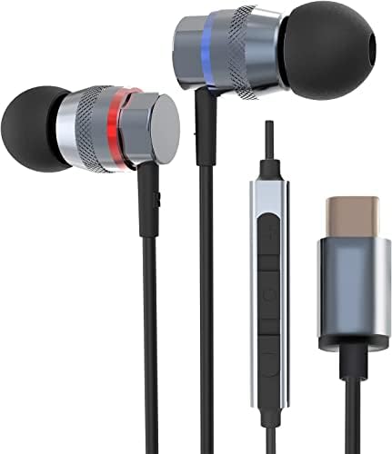 Yinyoo USB C אוזניות קוויות, אוזניות KBEAR ST1 עבור סמסונג באוזניות אוזניים מונעות בס.