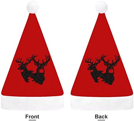 שחור צבי חג המולד כובע סנטה כובעי חג המולד עץ קישוטי חג דקור מתנות למבוגרים נשים משפחת גברים
