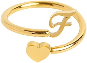 לנכדתי עדינה טבעת לב ראשונית 26 טבעת לב טבעת תכשיטי אופנה פשוט