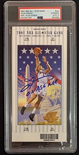 אלן אייברסון חתימה 2001 NBA All Star Game MVP חתום בכדורסל כרטיס Auto Auto PSA 10 65642696