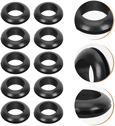 טבעות שחורות של Cabilock 30 יחידות נגד החלקה על משק בית תליה טבעת טבעת משקפי ראייה ציר שרוול סיליקון