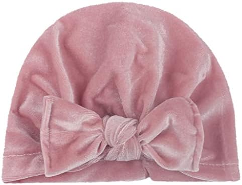 תינוק בנות ילדים קשר כובע קטיפה גומייה לשיער בגימור יילוד פעוט תינוקות טורבן ראש לעטוף כובע שיער אבזרים