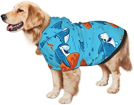 קפוצ'ון גדול של כלב גדול מתחת למים-קרטון-חרקים סוודר בגדי חיות מחמד עם מעיל תלבושת חתולים רכים כובע קטן