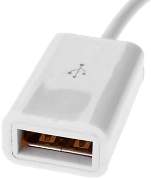 יוני USB 2.0 נקבה עד 3.5 ממ כבל זכר לבן