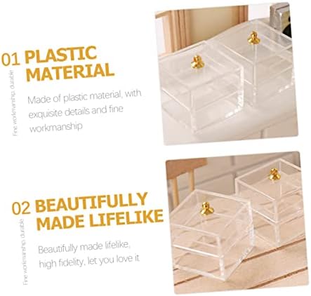 Besportble 5 pcs תיבת אחסון שקופה קופסאות זעירות קופסאות שקופות קופסאות תכשיטים קופסת תכשיטים מיני קופסא ברורה