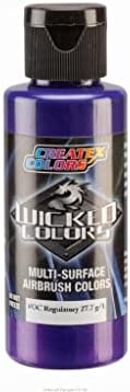 CreateEx Colors Wicked W383 Iridescent Purple 2oz. צבע מברשת אוניברסלית על בסיס מים