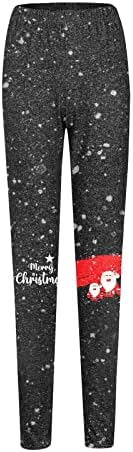 IIUS חותלות לחג המולד נשים נוחות רכות חותלות מוברשות מוברשות שלג מכנסיים מכנסיים מותניים גבוהים