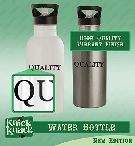 מתנות Knick Knack Augustin - 20oz נירוסטה hashtag בקבוק מים חיצוני, כסף