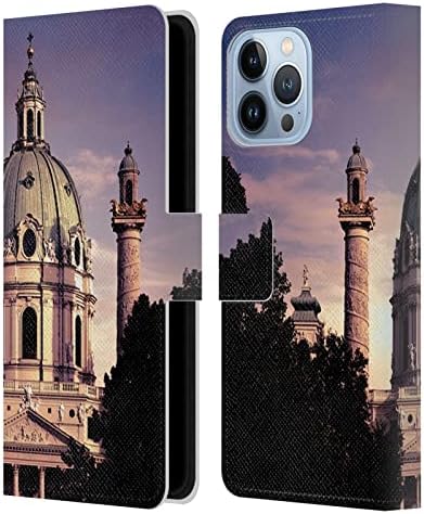 ראש מקרה עיצובים מורשה באופן רשמי סימון גאטרוו כנסיית וינה עור ספר ארנק מקרה כיסוי תואם עם אפל אייפון 13 פרו