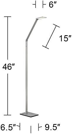 פוסיני אירו עיצוב בנטלי מודרני מינימליסטי סגנון משימה רצפת מנורת הוביל בהיר תאורה 61 גבוה כסף אלומיניום