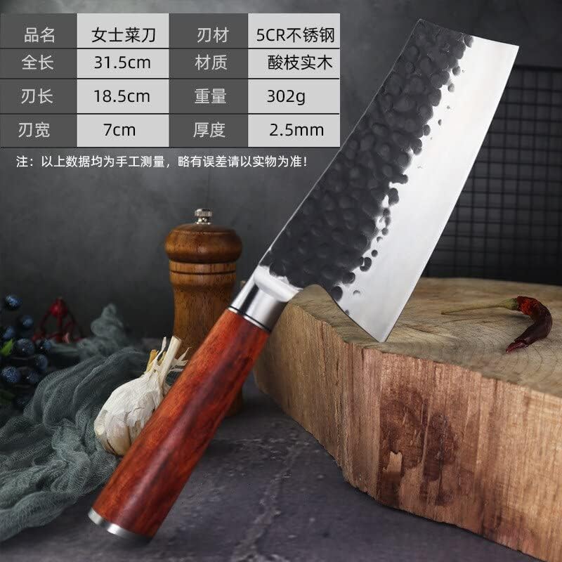 סכנות סכין מטבח של גומיה, 2 יחידות דפוס פטיש בשר בשר 5CR15 סכין מטבח נירוסטה סכין חריף סכין שף מקצועי