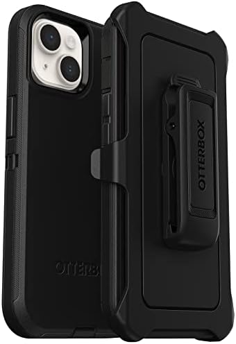 Otterbox iPhone 14 & iPhone 13 Series Series Series - שחור, מחוספס ועמיד, עם הגנת יציאה, כולל קיקטנד