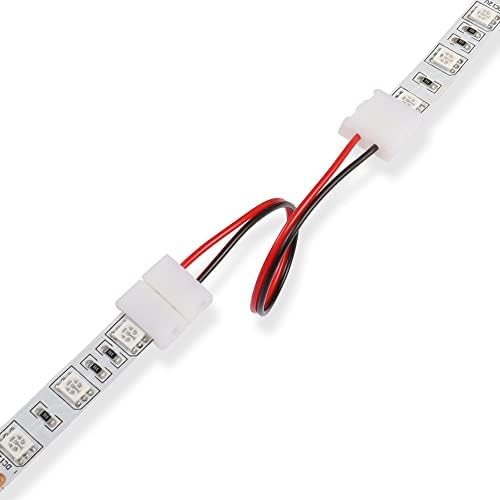 Pngknyocn LED LED רצועת אור מחבר 8 ממ רחב צבע יחיד הצמד ללא הפחתה בכל רצועת זווית כדי להפשיט מגשר עבור 3528
