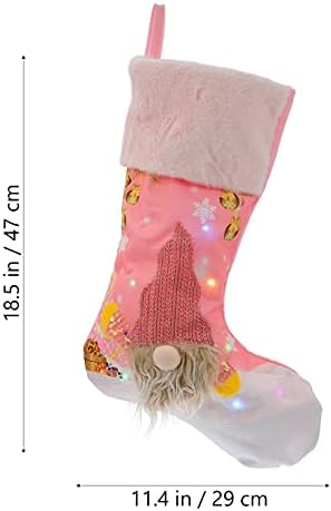 גרבי חג המולד של וימון עם לד: הדליקו את חג המולד שקית ממתקים טובה שקיות מתנה גרביים קישוט עץ