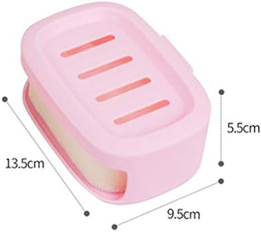 WSZJJ קופסת סבון שכבה כפולה, כוס יניקה רכובה עם מכסה ניקוז אמבטיה משק בית נייד אישיות ניידת שכבה כפולה