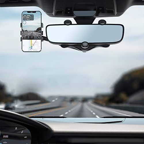 מכונית מחזיק טלפון של JACE, מחזיק טלפון רכב מסובב 360 מעלות נשלף, מחזיק טלפון מרובי ראייה רב -פונקציונלי