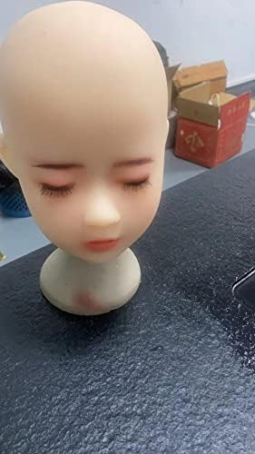 ראש בובה איפור של Loers, ראש בובה יחיד עם פה, עיניים ופאה, Snap או M16 Studs אביזרי בובות חיבור קבועים, צעצועים