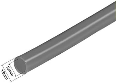 צינורות סיליקון Uxcell, 3/18 ID x 1/2 OD 3.3ft צינור גומי צינור צינור מים לצינור מים להעברת משאבה, אפור