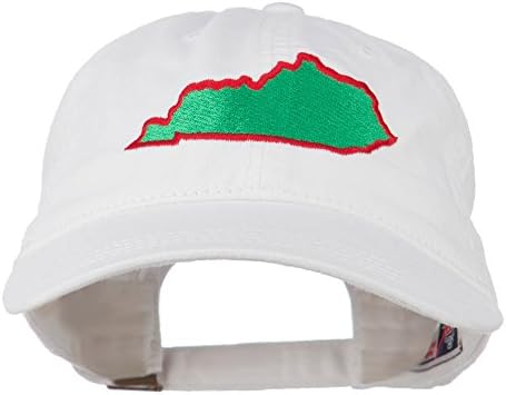מפת מדינת קנטאקי רקומה כובע שטוף