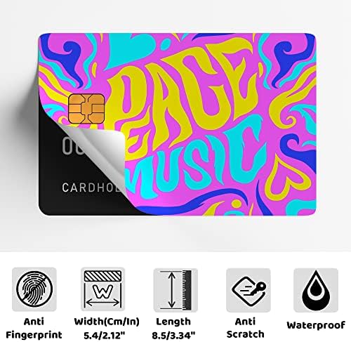 4 יחידות כרטיס מדבקה עם צבעוני היפ הופ סגנון גרפיטי-ויניל מדבקת עבור תחבורה, מפתח כרטיס, כרטיס חיוב, אשראי