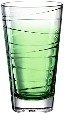 Leonardo Vario Struttura כוס שתייה, חתיכה אחת, מדיח כלים כוס שתייה ארוכה, כוס שתייה זכוכית צבעונית,