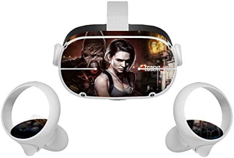 משחק הווידיאו של זומבי האימה Oculus Quest 2 Skin VR 2 אוזניות עורות ובקרות מדבקות מדבקות מגן אביזרי