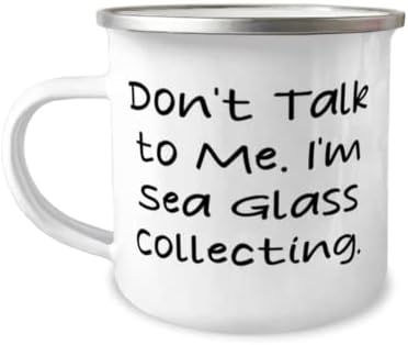 אל תדבר איתי. אני אוסף זכוכית ים. ספל חניך 12oz, איסוף זכוכית ים, מתנות מגניבות לאיסוף זכוכית
