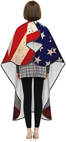 דגל אמריקאי יוניסקס סלון שיער חיתוך כף בכף ספרות ספרות מספרה עטוף תספורת סינר סינר מבד אביזר לעיצוב לגברים