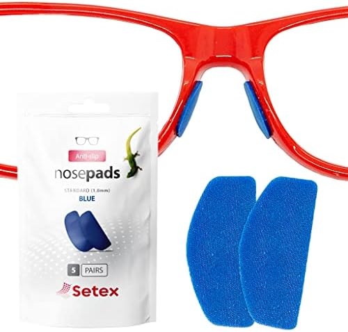 Setex Gecko Grip 1 ממ אנטי תלוש רפידות אף משקפיים, ארהב תוצרת, סיבים מיקרו -מבניים חדשניים, 1 ממ x 7 ממ x 16 ממ