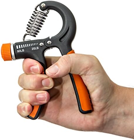 אחיזת WWIP אחיזה כבדה מחזק יד: פעילות גופנית לאצבע/זרוע חזקה/חוזק שורש כף יד/אגודל - תוספות מתכווננת מתאימה לגברים